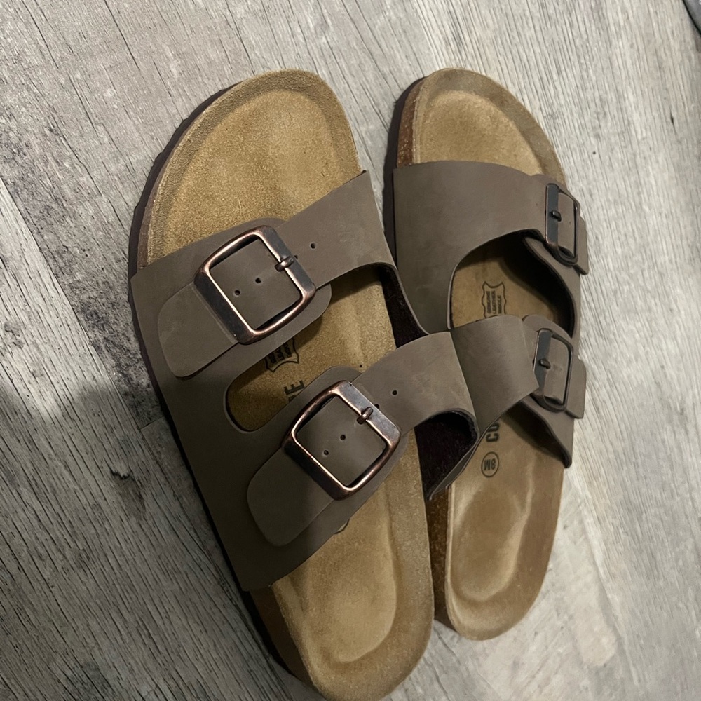Birkenstock Taupe Double Strap Sandals